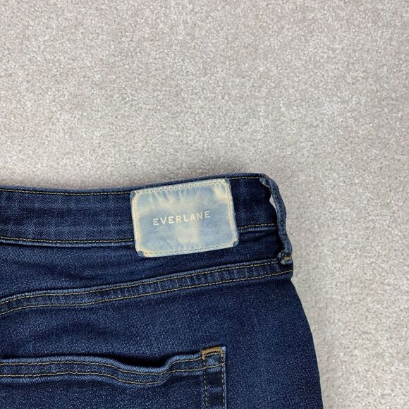 Everlane Jeans The Curvy High Rise Skinny Size 33 Crop Dark Wash Blue - Picture 6 of 13